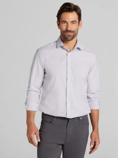 Awearness Kenneth Cole Slim Fit Ultra Performance Stretch Multistripe Dress Shirt In Purple