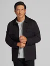 Awearness Kenneth Cole Stretch Shirt Jacket In Black
