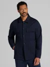 Awearness Kenneth Cole Stretch Shirt Jacket In Blue