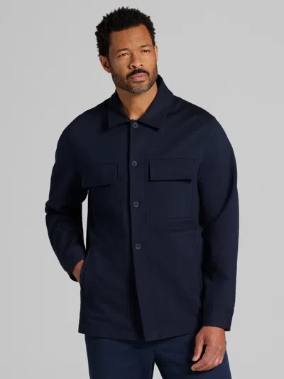 Awearness Kenneth Cole Stretch Shirt Jacket In Blue