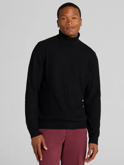 Awearness Kenneth Cole Textured Turtleneck Sweater In Black