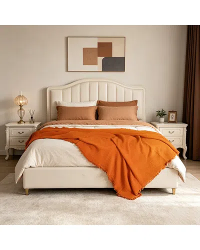 Awesome Home 300 Thread Count Gauze Self-fringe Throw In Orange