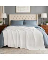 Awesome Home 300 Thread Count Waffle Large Grid Pattern Blanket In White