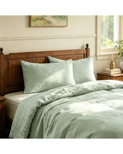 Awesome Home Linen Knife Edge Pillow With Insert In Green