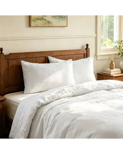 Awesome Home Linen Knife Edge Pillow With Insert In White