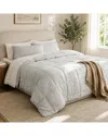 Awesome Home Linen Solid Comforter Set In Gray