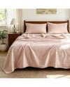 Awesome Home Linen Solid Sheet Set In Pink
