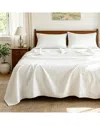 Awesome Home Linen Solid Sheet Set In White