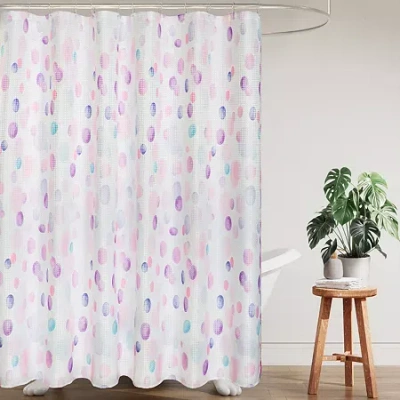 Awesome Home Painter Dots Dobby Shower Curtain In Multi