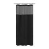Awesome Home Polyester Waffle Snap In Liner Shower Curtain Set In Black