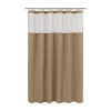 Awesome Home Polyester Waffle Snap In Liner Shower Curtain Set In Brown