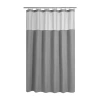 Awesome Home Polyester Waffle Snap In Liner Shower Curtain Set In Gray