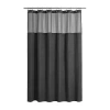 Awesome Home Polyester Waffle Snap In Liner Shower Curtain Set In Gray