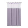 Awesome Home Polyester Waffle Snap In Liner Shower Curtain Set In Purple