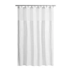 Awesome Home Polyester Waffle Snap In Liner Shower Curtain Set In White