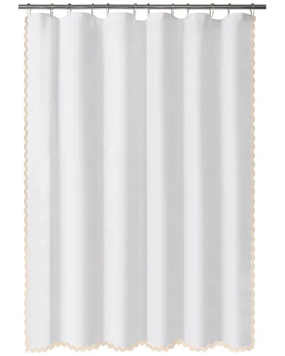 Awesome Home Scalloped Woven Shower Curtain In Multi