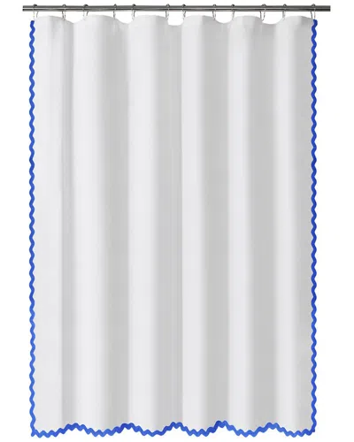 Awesome Home Scalloped Woven Shower Curtain In Multi