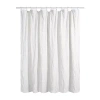 Awesome Home Solid Texture Shower Curtain In White
