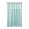 Awesome Home Starburst Snap In Liner Hooks Set Shower Curtain Set In Blue