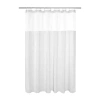 Awesome Home Starburst Snap In Liner Hooks Shower Curtain Set In White
