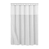 Awesome Home Waffle With Snap In Liner Shower Curtain In White