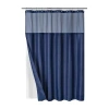 Awesome Home Waterproof Poly Snap In Liner Shower Curtain Set In Blue