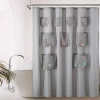 Awesome Home With Mesh Pockets Shower Curtain In Gray