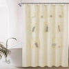 Awesome Home With Mesh Pockets Shower Curtain In Sand