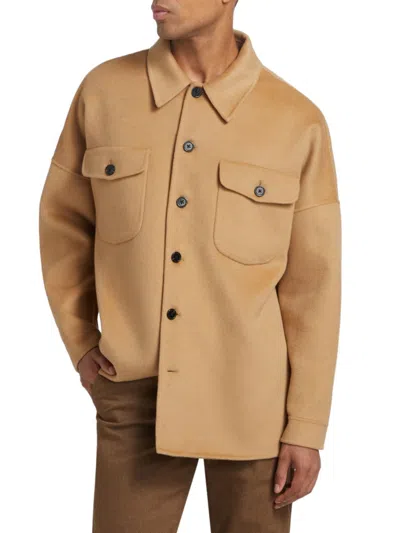 Awet Men's Bilen Wool Shirt Jacket In Brown