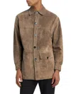 Awet Men's Yoel Distressed Suede Jacket In Brown