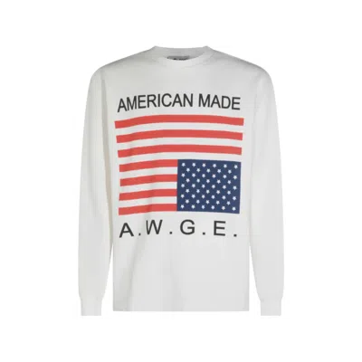 Awge American Made Long Sleeve T-shirt Cream In Xl