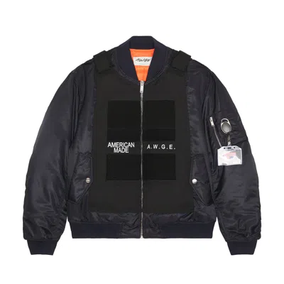 Awge B Bomber Jacket Dark Navy In M