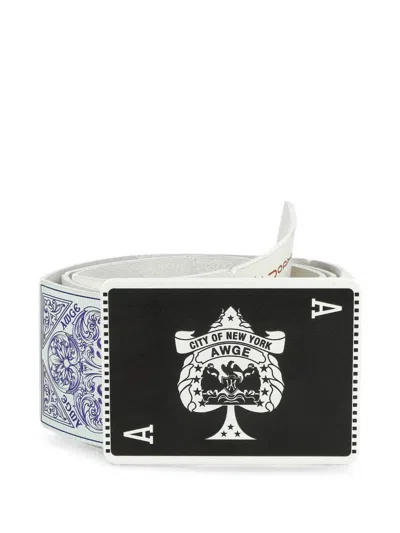 Awge Card-buckle Belt In Black