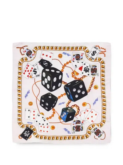 Awge Schal Mit Würfel-print In White