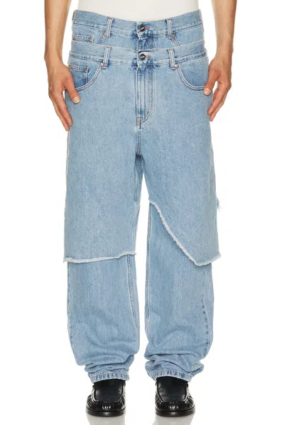 Awge Double Layer Denim In Blue