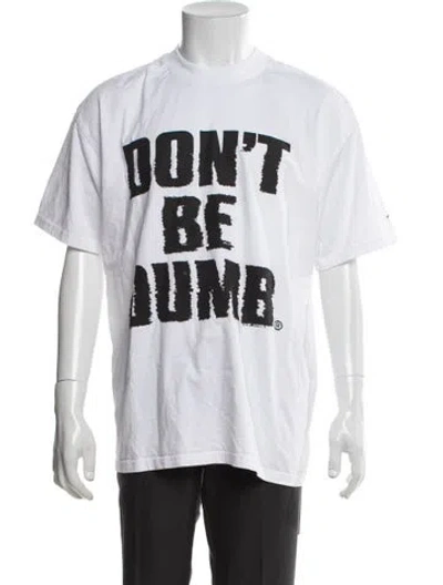 Pre-owned Awge Graphic Print Crew Neck T-shirt In White