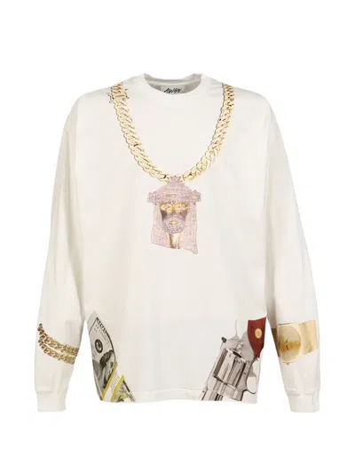 Awge Langarmshirt Mit Grafischem Print In Neutral