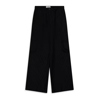 Awge Tailored Cargo Pants Pinstripes Black