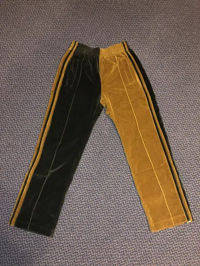 Pre-owned Awge X Needles Paradoxe Paris Track Pants In Gold