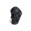 Awnl Black Obsidian Crystal Sailor's Pride Skull Sculpture In Black