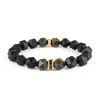 Awnl Men's Black Golden Obsidian & Onyx Mars Bracelet In Black