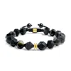 Awnl Men's Black Onyx & Golden Obsidian Macrame Bracelet In Black
