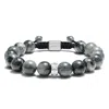Awnl Men's Grey Hawk Eye Macrame Bracelet In Gray