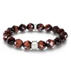 Awnl Men's Red Tiger Eye Rune-engraved Bracelet In Red