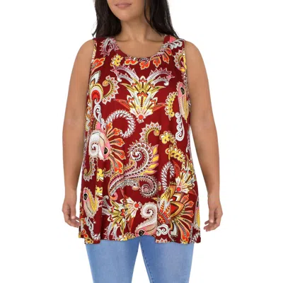 Awuliffan Womens Printed Tunic Tank Top In Multi