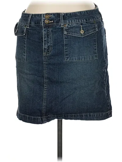 Pre-owned Axcess Denim Skirt In Blue