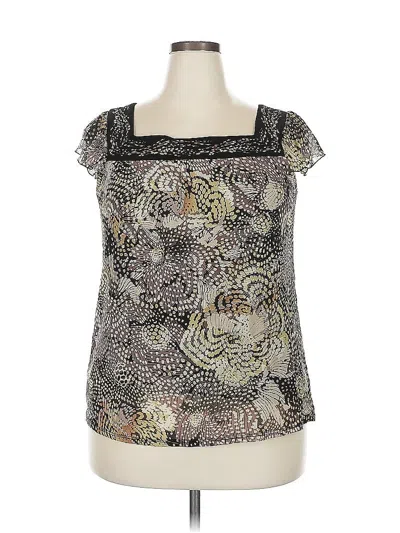 Pre-owned Axcess Sleeveless Blouse In Black