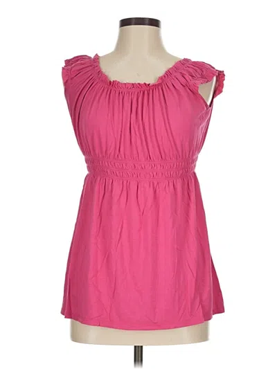 Pre-owned Axcess Sleeveless Blouse In Pink