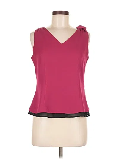 Pre-owned Axcess Sleeveless Top Burgundy Open Neckline Tops