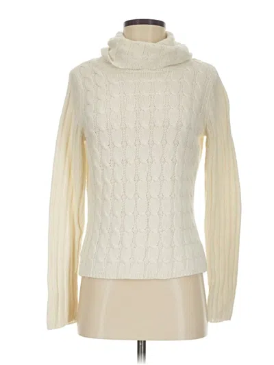 Pre-owned Axcess Turtleneck Sweater In White